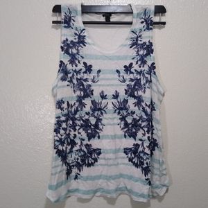 J.Crew linen women's tank top floral large